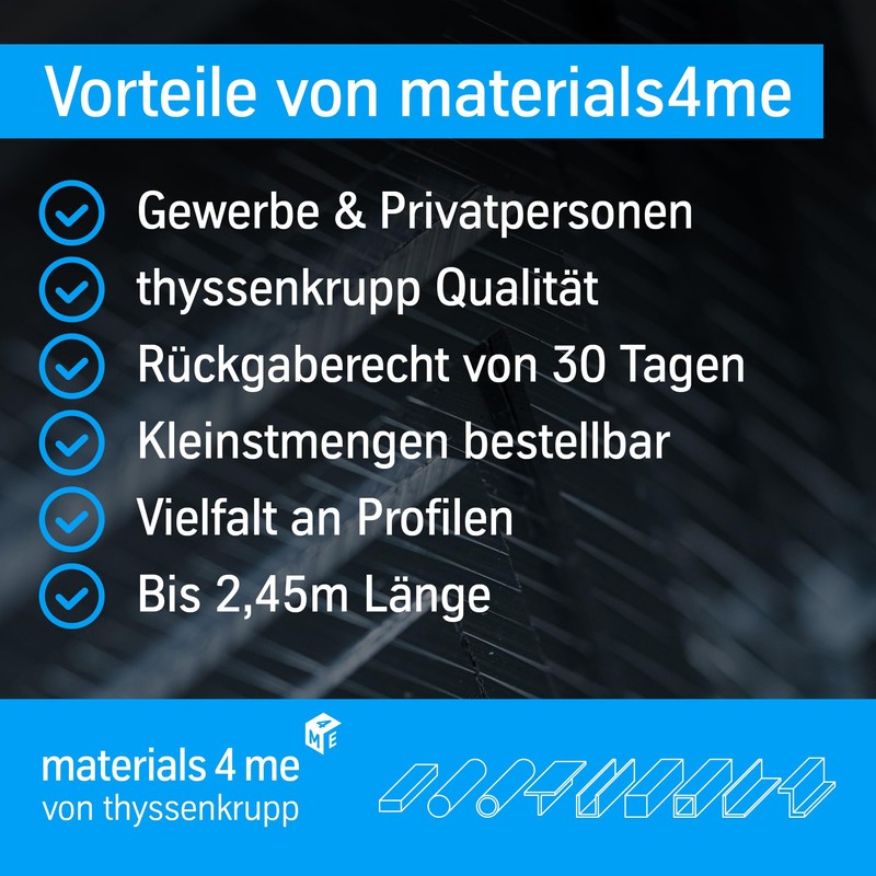 thyssenkrupp Flat Profile Made of Aluminium, Flat Aluminium Bar, Material: