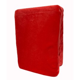 Leonado Vicenti Fitted Sheet Red 90 x 200 - 100 x 200 cm, Warm Cuddly Winter Premium Cashmere Touch Teddy Bed Sheet, Fleece Plush Bed Sheet