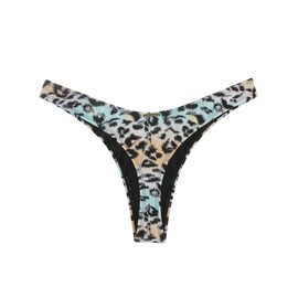 RELLECIGA - Bikini para mujer, Leopardo verde-amarillo, Small
