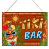 Tiki Bar Sign Hawaiian Luau Party Decoration Supplies Wooden Tiki