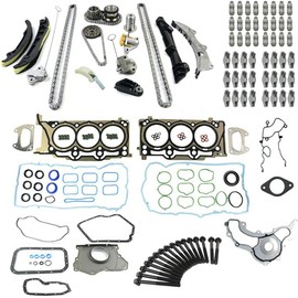 SUPBERC Head Gasket Rocker Lifters Timing Chain Kit Replacement for 2011-2015 Jeep Grand Cherokee Chrysler 300 Dodge Charger Ram 1500 3.6L