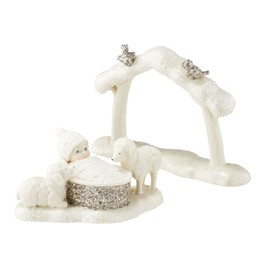 Department 56 Snowbabies “Away In A Manger” Set of 2 Porcelain Figurines, 2.25” and 4”