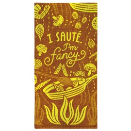 Blue Q Funny Cotton Woven Jacquard Dish Towel ~ I Saute. I'm Fancy.