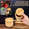 Foribyw Salt and Pepper Bowls Bamboo Pepper Salt Cellar with