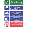 Durable A4 Aluminum Composite Site Safety Sign with Fixing Holes