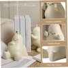 Decorative Bookends 2Pcs Expressive Pear-Shaped Cute Bookends with 1 Pushing