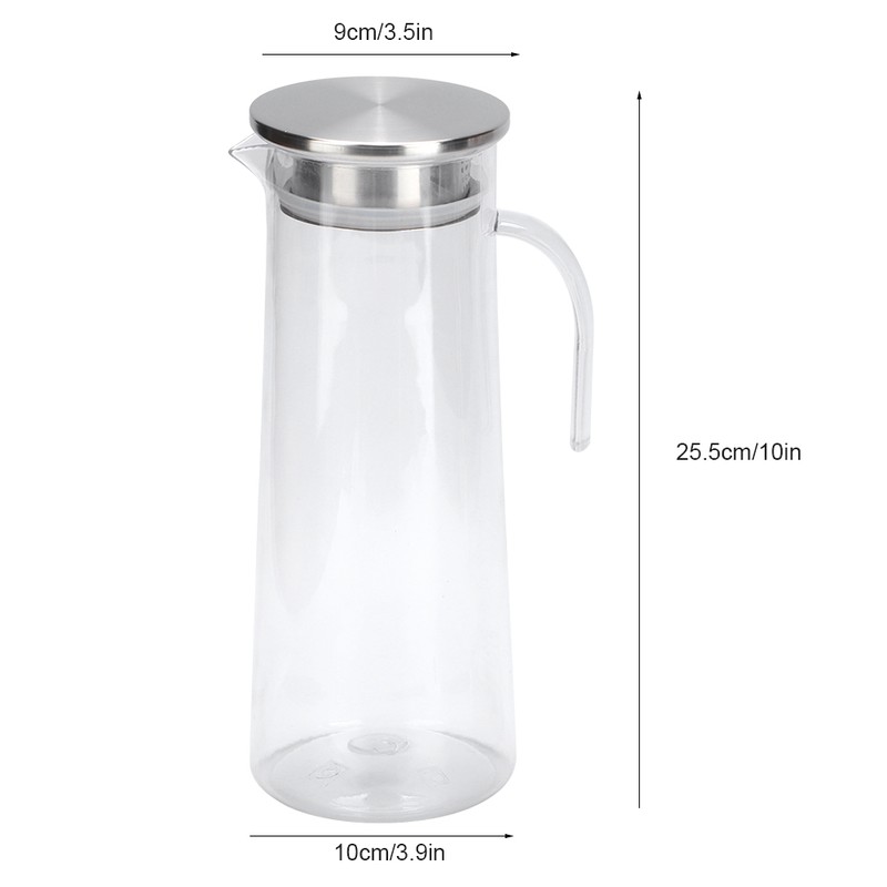 1.2L Acrylic Transparent Juice Bottle Cold Water Pitcher Jug for