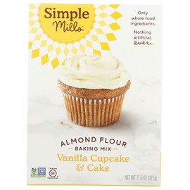 Simple Mills Almond Flour Mix, Vanilla Cupcake & Cake, 11.5 oz (PACKAGING MAY VARY)