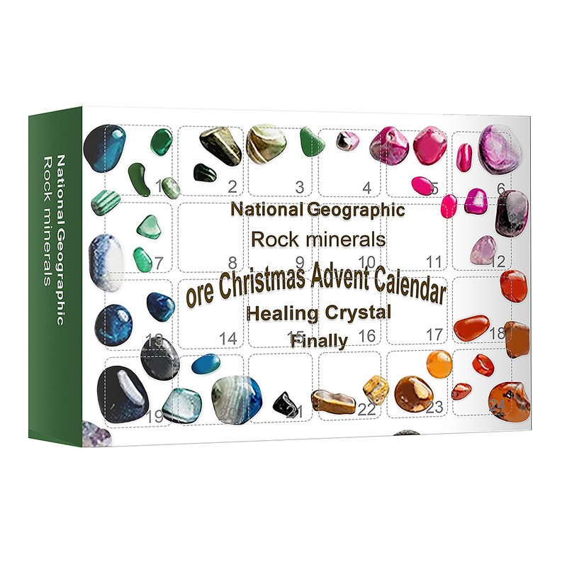 Healing Stones Advent Calendar 24 Grids Improve Creativity Christmas Advent