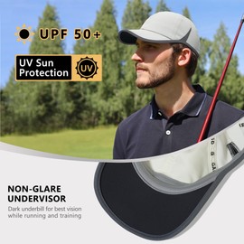 GADIEMKENSD Performance Running Hat for Men Stretchy Dri Fit Baseball Cap with Breathable Vented Mesh Cooling Golf Dad Hat for Hiking Tennis Workout Gym Outdoor Sports Off White