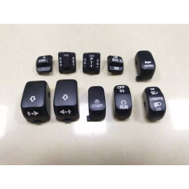 Unbranded Black Radio Cruise Control Switch Housing Caps For Harley Road Street Glide FLHX