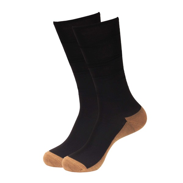 CopperD 1 Pr Rayon from Bamboo Copper Compression Socks Stocking (15-20mmHg) to Reduce Swelling, Better Blood Flow or Comfort Support for Every Day Uses, L/XL