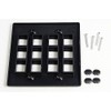 RiteAV - Keystone Wall Plate Double Gang 12-Port Black (1