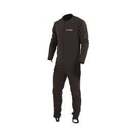 Typhoon Black Lightweight Underfleece For Drysuit - Thermofibre Fabric With A Double Action Front Zip And Ankle and Thumb Loops