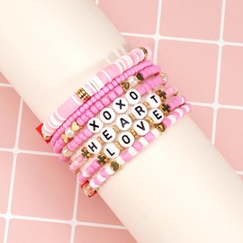 Ardorchid Bracelets for Women Stretchy Heishi Bracelets, stretchy, Glass, no gemstone