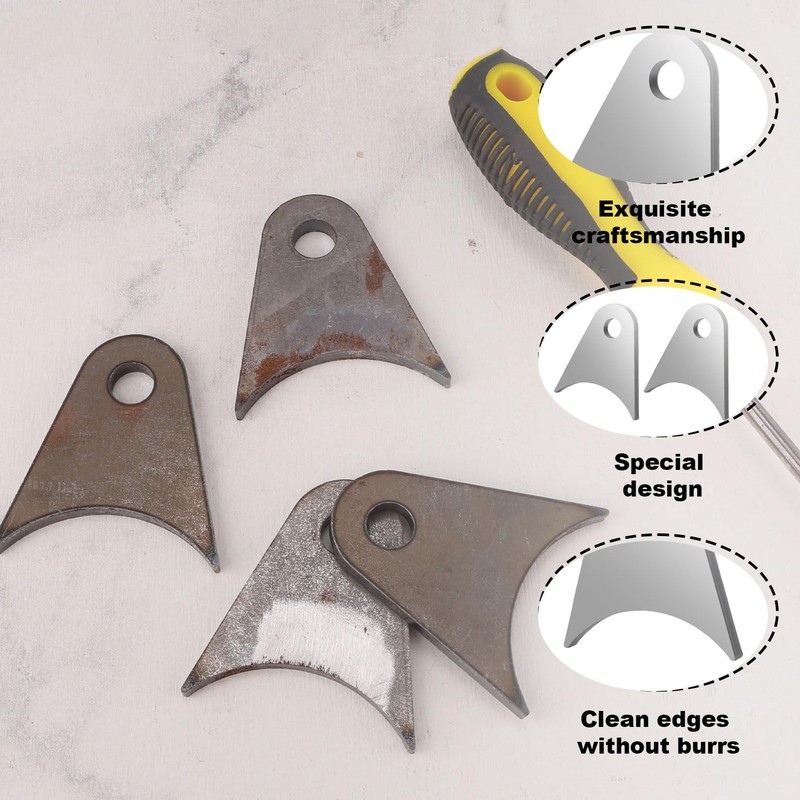 4pcs Weld On Tabs, Silver Weld On Shock Mounts Plate