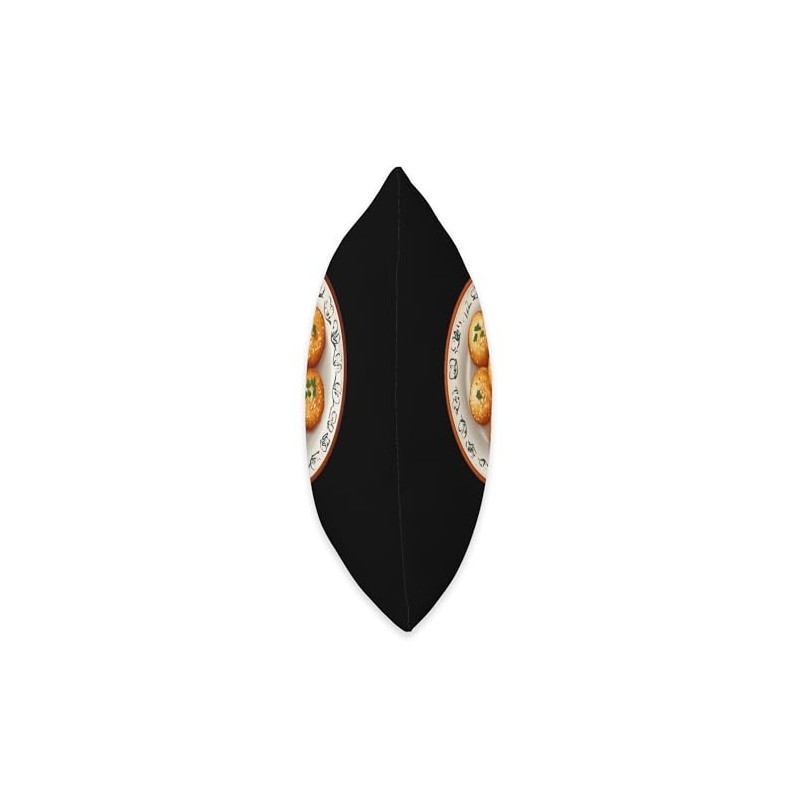 Pani Puri On A Decorative Plate Throw Pillow