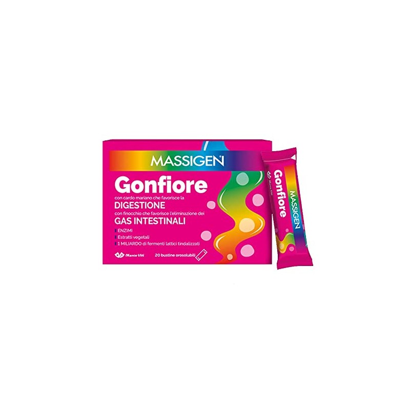 Massigen Gonfiore Enzyme Based Supplement - 20 Sticks