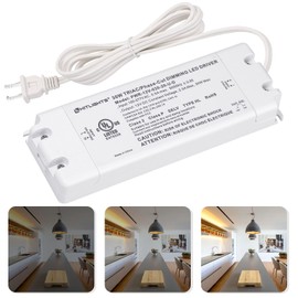 HitLights 30W Dimmable LED Driver, 120V AC to 12V DC, Low Voltage Transformer for Strip Lights, LED Lighting Projects, Compatible with Lutron & Leviton dimmers, ETL Listed (Removable AC Cord Included)