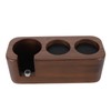 Coffee Tamper Holder 3 Holes Walnut Wood Prevent Slip Stable