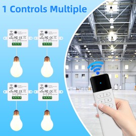 XUK Remote Control Outlet Wireless Light Switch, 220V/10A, Long Range for Fans, Christmas Lights, Small Appliances (Switch an Receive Kit(1V4))