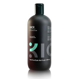 Kick Champú para hombre, menta y árbol de té para control de aceite, sin sulfatos, fórmula refrescante - anticaspa y calmante del cuero cabelludo - Ch