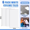 Frienda 6 Pcs 2ft X 4ft Drop Ceiling Tiles PVC
