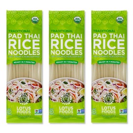 Lotus Foods Organic Traditional Pad Thai Rice Noodles (PACK OF 3)