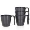 Melamine Camping Crockery Set for 4 People, Cups Stone 4
