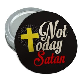 Not Today Satan Cross Christian Religious Round Rubber Non-Slip Jar Gripper Lid Opener