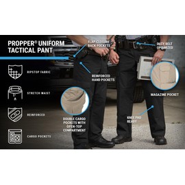 Propper Men's Uniform Tactical Pant, Black, 36'' x 34''