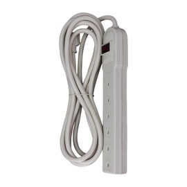 Uninex PS09S12 Heavy Duty 6 AC Outlet Power Strip, Surge Protector, 14/3 AWG, Extra Long Power Cord, UL Listed, 12-Foot
