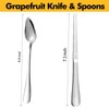 HyperSpoon 5 Pack Grapefruit Spoons & 1 Grapefruit Knife, Stainless
