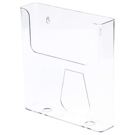 Plymor Clear Acrylic Paper/Catalog Literature Holder (Wall Mount), Fits 8.5" x 11" Items, Pack of 3
