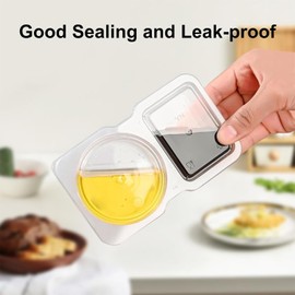 Mini Snack Containers, 20 Pcs Snack Container, 2 Compartment Containers for Condiments, Double Compartment Condiment with Lids, Reusable box Container