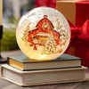 Christmas Lighted Glass Globes - Red Barn