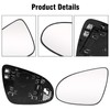 OWITAT Heated Mirror Glass Compatible with Toyota Camry 2012-2017/Avalon 2013-2018,Left