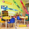 6pcs Inflatable Crayons, Large Pencil Balloons Inflatable Pencil Jumbo Neon