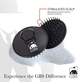 G.B.S Gents Scalp Massager Brush - Hair Growth Stimulating Shampoo Brush for Men & Women, Anti-Dandruff Scalp Ergonomic Massage Tool, Portable Travel Hair Brush for Curly Thick Hair