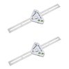 jojofuny 2pcs Carpenter Square Multi-functional Measuring Tool Level Ruler Right