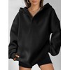 ANRABESS Womens Hoodies Fleece Oversized V Neck Sweatshirts Long Sleeve