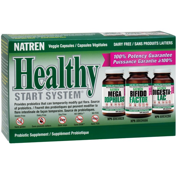 Natren Healthy Start System Dairy Free 3x30 Veggie Caps