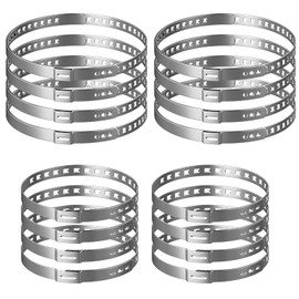 16 Stück Schlauchschellen Edelstahl, Verstellbares Schlauchschellen Set, CV Achsmanschetten Schellen, Universaltyp Pipeline Schellen, 20-50/50-120mm Antriebswelle Schellen für Garten, Haus, Pool