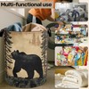 Forest Cabin Bear Laundry Basket - Heavy Duty 60L Dirty