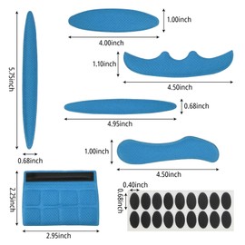 2 Set Cycle Helmet Pads, Helmet Padding Kit, Universal Foam Pads for Motorcycle Bike Cycling Helmet (Blue)