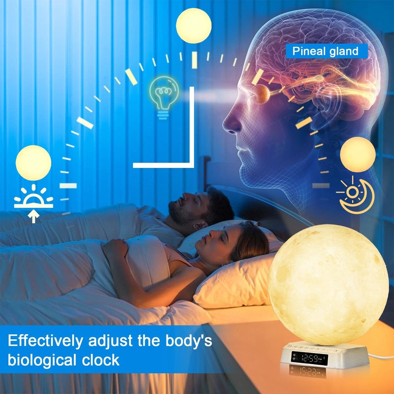 JUXLamp Sunrise Alarm Clock Wake Up Light - 3 Color