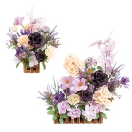 Ling's Moment Floral Arch Arrangement Wedding Arch Decor Aisle Decor Artificial Flower Arrangement Set for Wedding Reception Table Decor Lavender
