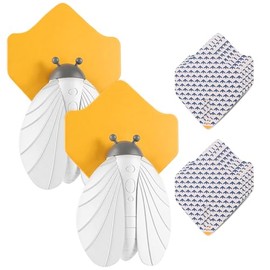 Fly Traps & 10 Glue Cards, 2 Pack Fruit Fly Traps for Indoors, Gnat Traps for House Indoor, Flying Insect Trap Catcher for Mosquitoes and Moths, Plug-in Indoor Bug Zapper