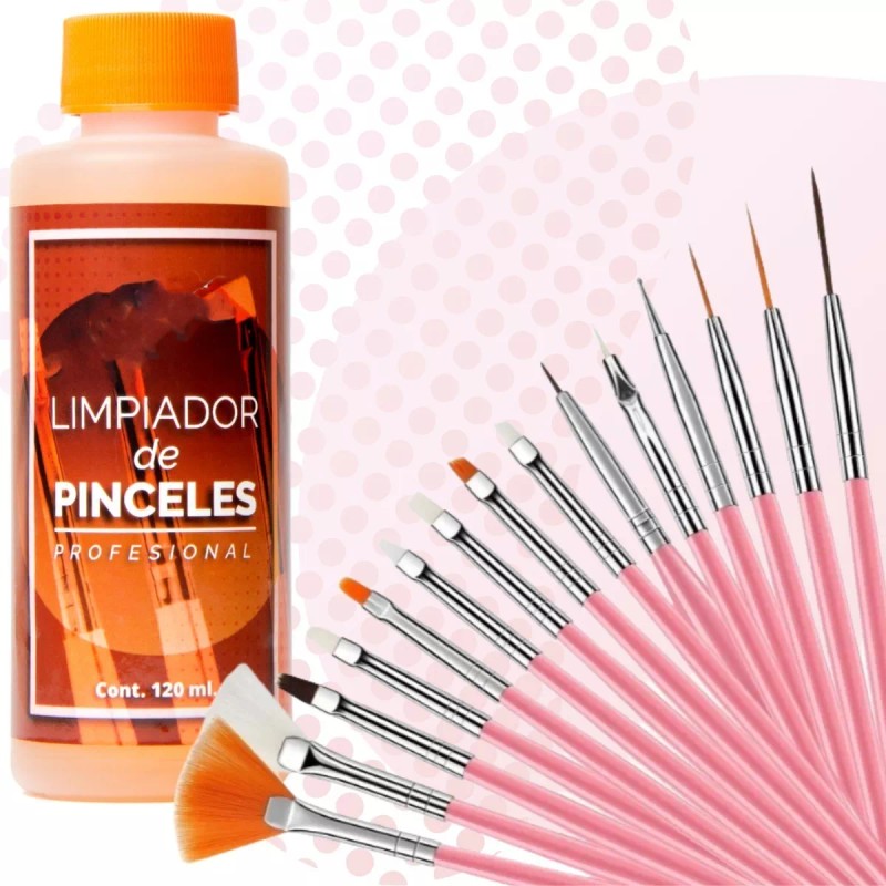 Uñas Acrilicas Limpia Pinceles Mano Alzada Para Uñas Nails Monomero