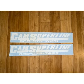 Cam Superline Trailer Replacement 22” Stickers (set Of 2) Older Design White
